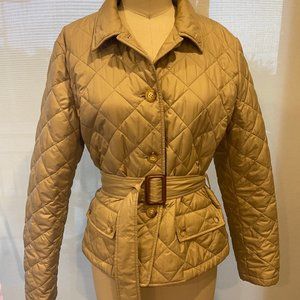 Beige Quilted Ralph Lauren Jacket, Size L
